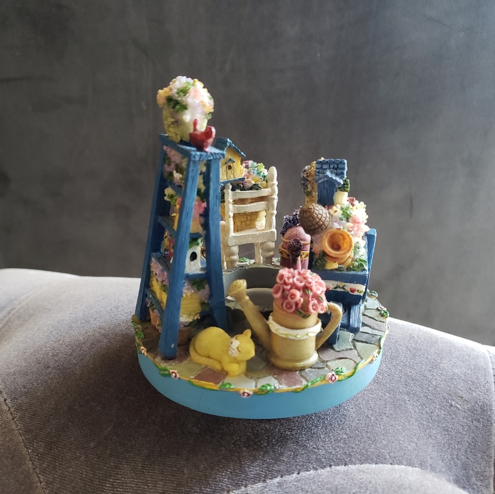 Candle Capper Deb Strain Candle Topper Birdhouse, Butterfly, Flowers, Garden
